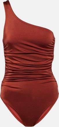 Karla Colletto Ruched one-shoulder swimsuit