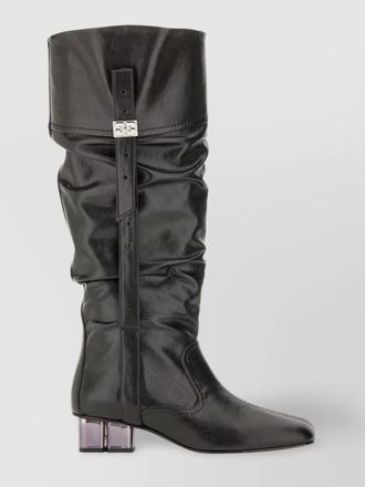 Ganni butterfly buckle knee-high slouchy boots