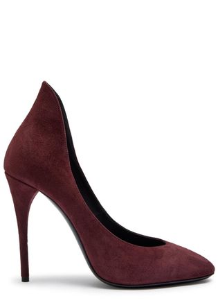 Alaia Décoletté 110 Suede Pumps - Burgundy
