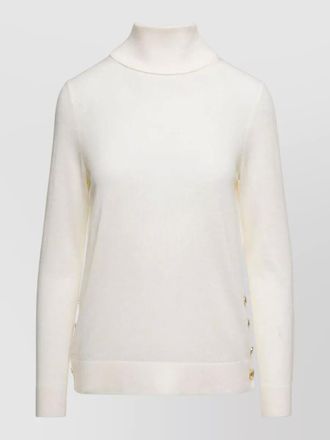 Michael Kors turtleneck sweater button detail long sleeves