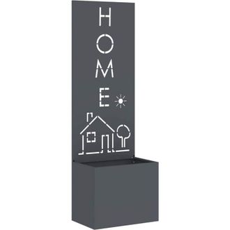 vidaXL Macetero De Jard&iacute;n Con Panel Decorativo Antracita 50 X 140 Cm Vidaxl
