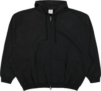 VETEMENTS monogram-print hoodie - unisex - Polyester/Cotton - S - Black