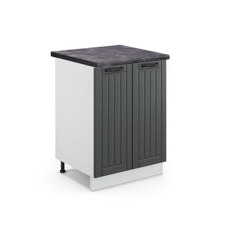 Vicco Mueble Bajo De Cocina Fame-line, Antracita Casa De Campo, 60 Cm, Et Antracita Vicco