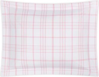 Matouk August Plaid Pillow Sham in Peony at Nordstrom, Size Standard