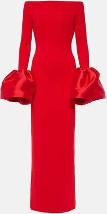 Solace London Talia off-shoulder crepe gown