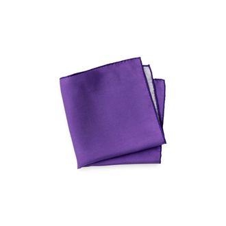 Paul Fredrick Solid Silk Pocket Square in Purple at Nordstrom