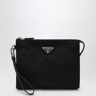 Prada Black pouch in Re-Nylon and Saffiano
