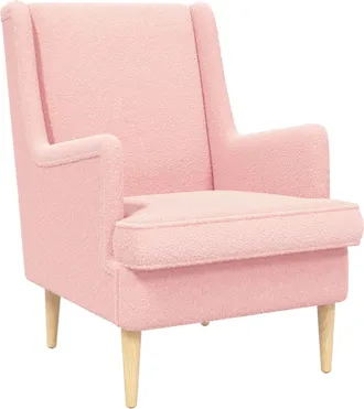 vidaXL Sill&oacute;n Rosa Boucl&eacute; Vidaxl