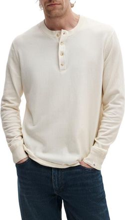 Rag & Bone Washed Cotton Henley in Chalk at Nordstrom, Size Small