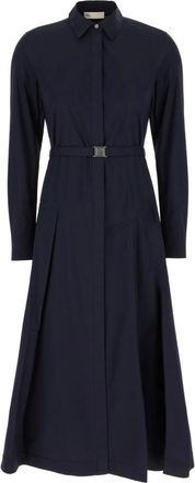 Tory Burch Dames, Jurken, Blauw, Maat: XS Katoen