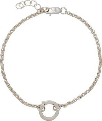 Made by Mary Rolo Charm Bracelet with Link Lock in Silver at Nordstrom, Size 6