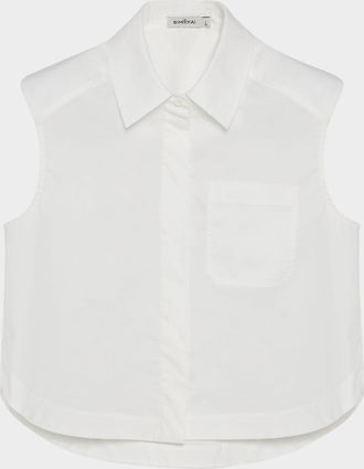 SIMKHAI Winslow Cropped Cotton Shirt