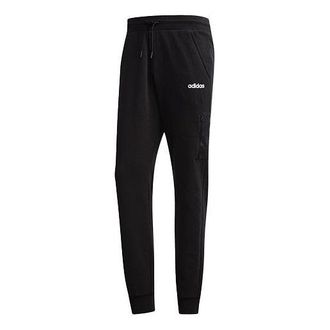 adidas neo logo Cozy Casual Bundle Feet Sports Pants Black DW8194