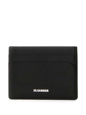 Jil Sander Black Leather Compact Cardholder Wallet