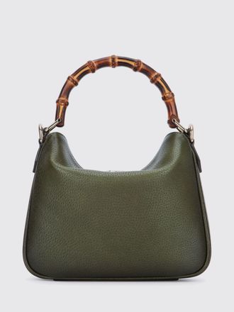 Gucci Mini borsa Diana in pelle a grana con manico in bamb&ugrave; e logo GG