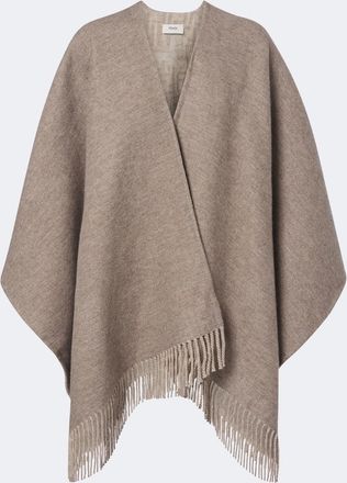 Fendi Poncho reversibile in lana e cashmere