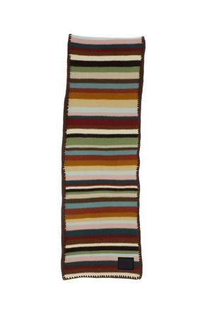 Paul Smith Multicolor Striped Hand-Finished Merino Wool Scarf