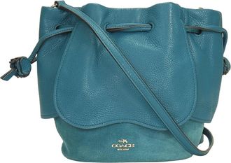 Coach Leather Suede Shoulder Bag