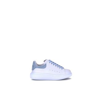 Alexander McQueen Alexander McQueen, Sneakers, female, Blue, Size: 6 1/2 US Logo Platform Sneakers with Leather Sole