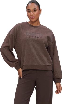 Moss Copenhagen Brawley Briena Logo Sweatshirt - Dames - Sweatshirts - Bruin - L/Xl - Leer - Hoodies & sweatvesten