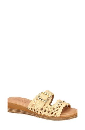 Bella Vita Bar-Italy Wedge Sandal in Natural Raffia at Nordstrom, Size 9.5