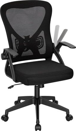 Woltu Woltu Silla De Oficina Ergon&oacute;mica Con Reposabrazos Y Soporte Lumbar, Silla De Escritorio Con Funci&oacute;n De Inclinaci&oacute;n Y Giro De 360&deg;, Negra