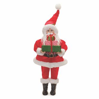 Melrose International Plush Traditional Santa with Presents 30.5 - Red, Green
