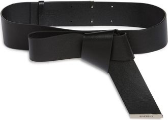 Givenchy Windsor Knot Leather Belt in Black at Nordstrom, Size 80