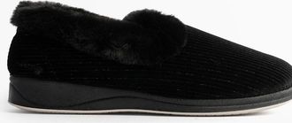 Padders Womens Padders CAMILLA Womens (2E Fit) Touch Fasten Slippers Black - Size: 3
