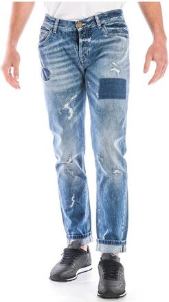 Daniele Alessandrini Jeans - Heren - Slim Fit Jeans - Blauw - W31 - Katoen - Jeans