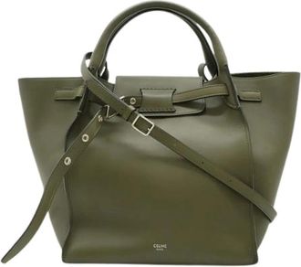 Celine Pre-owned Big Bag Small Leather 2way Bag - Dames - Vintage Handtas - Groen - ONE Size - Leer - Vintage