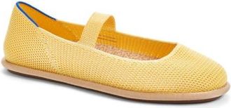 Rothy's Cruiser Mary Jane Flat in Sunbeam Raffia-Knit at Nordstrom, Size 11.5