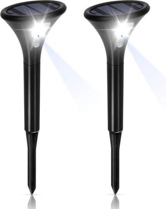 OEM Foco Solar Exterior Para Jard&iacute;n, Resistente Al Agua Ip65, Luz De Seguridad Led Inal&aacute;mbrica, Funciona Hasta 120 Horas Con Detector De Movimiento [paque