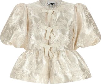 Ganni White Polyester Womens Blouse