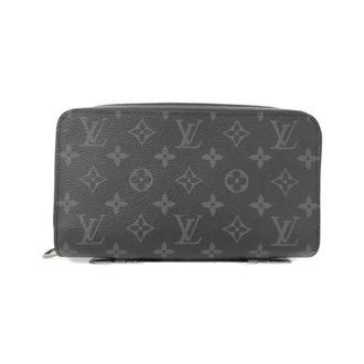 Louis Vuitton Black Coated Canvas Long Wallet (Bi-Fold) (Pre-Owned)