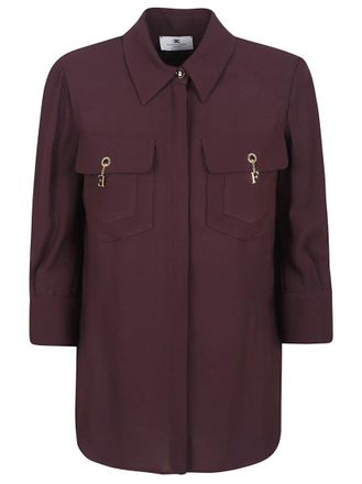 Elisabetta Franchi Compact-Weave Viscose Georgette Shirt