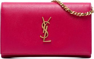Saint Laurent Pre-owned Saint Laurent Grain De Poudre Monogram Kate Wallet On Chain Ladies TK6Q51K3EFARROUQ