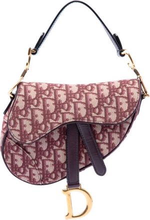 Dior Pre-owned Dior Mini Oblique Canvas Saddle Bag Ladies QK54XKH5B3BNV491