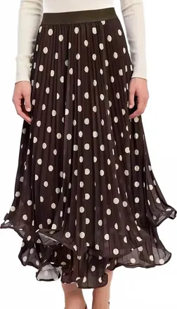 En Saison Lainey Maxi Skirt In Brown