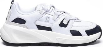 Tommy Hilfiger White Leather-Blend Runner Sneakers