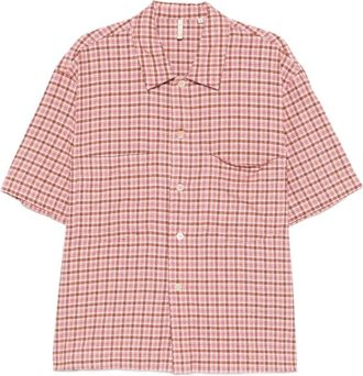 Sunflower Adam Overshirt - Heren - Korte mouwen Overhemden - Roze - L - Katoen - Overhemden