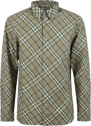 Burberry Casual overhemden voor mannen - Heren - Casual Overhemden - Groen - S - Katoen - Overhemden