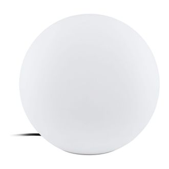 Loops IP65 Outdoor Garden Ball Light White Plastic 1 x 40W E27 Bulb 390mm Globe