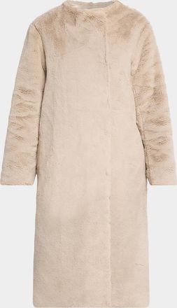 Maria McManus Faux Fur Long Car Coat