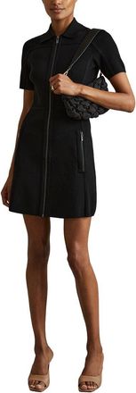 Reiss Nala Utility Zip Knit Midi Dress