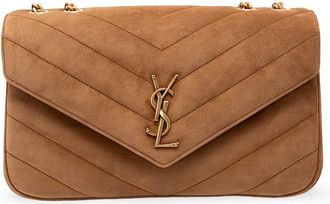 Saint Laurent Loulou Medium In Matelasse Suede