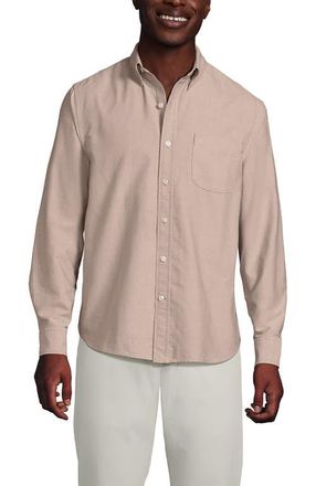 Lands End Traditional Fit Comfort-First Sail Rigger Oxford Shirt in Canyon Camel at Nordstrom, Size Xx-Large