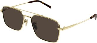 Gucci Sunglasses, male, Yellow, 58 MM, Rectangular Sunglasses