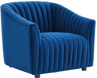 ModWay Announce Performance Velvet Channel Tufted Armchair