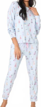 PJ Salvage Dog Gone Cold Pajama Set - Plus In Light Blue